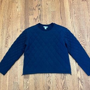 Athleta Navy Quilted Sweatshirt